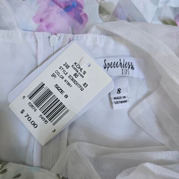 Speechless Kids Formal Dress Girls 8 Easter Flower Girl Wedding Coquette Church - Picture 3 of 11